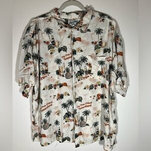 BIG DOGS cream "5 o'clock somewhere" camp Hawaiian shirt Jimmy Buffett sz 3X